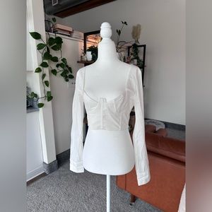 Meshki Small White Corset Shirt